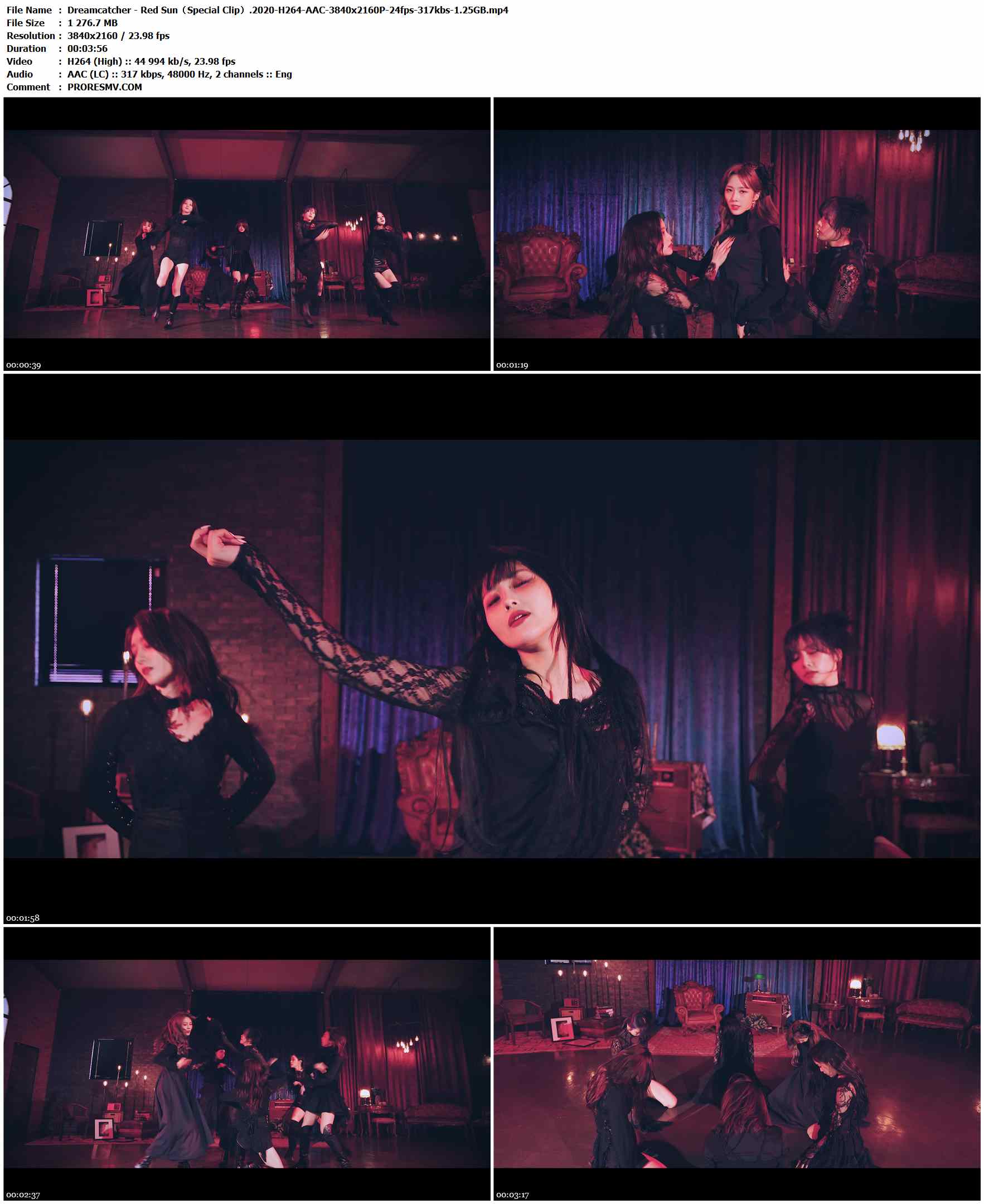 Dreamcatcher - Red Sun（Special Clip）.2020-H264-AAC-3840x2160P-24fps-317kbs-1.25GB官方MV_高清MV